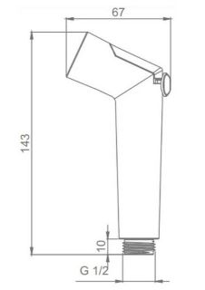 Лейка для гигиенического душа Raglo R460.01.06 чёрный